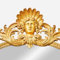 A Victorian giltwood overmantel mirror late 19th century