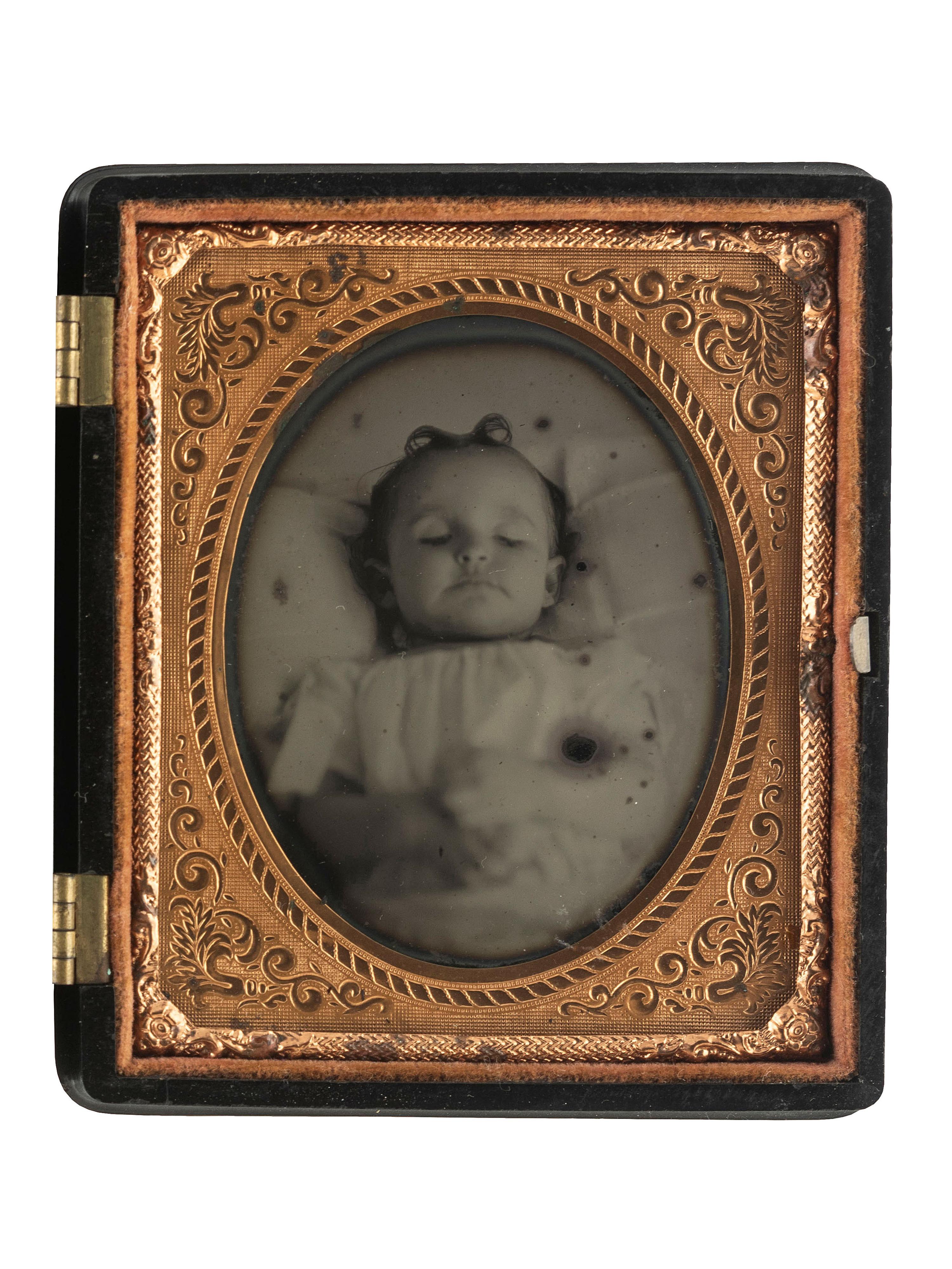 [EARLY PHOTOGRAPHY]. A pair of post-mortem tintypes of children, comprising: