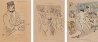 A Group of Three Prints from Le Rire ( Baron Dans Le Charbonniers , Entree de Cha-U-Kao , and Chocolat Dansant Dans Un Bar )