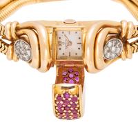 OMEGA, RETRO, RUBY AND DIAMOND SURPRISE WATCH
