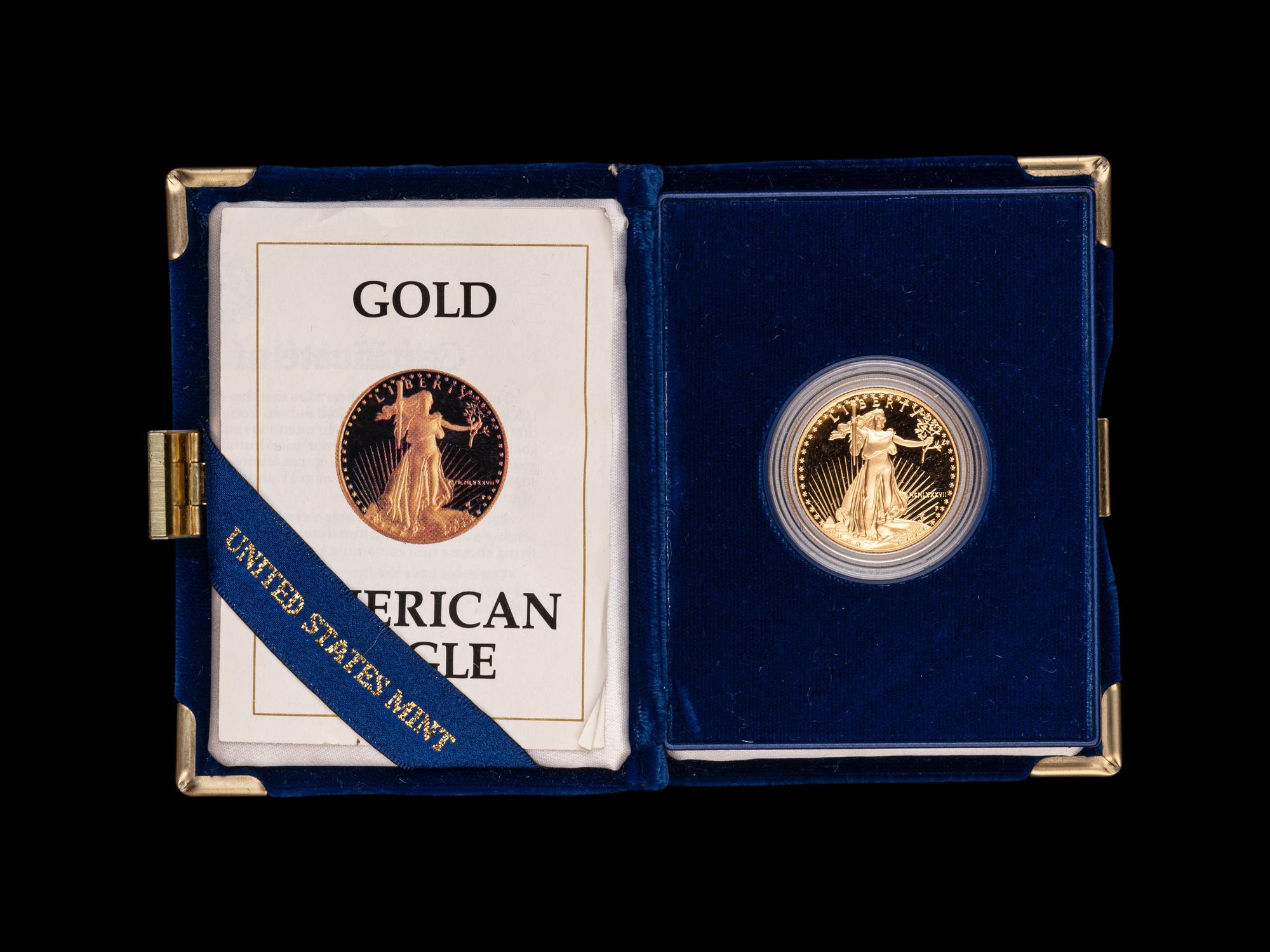 1/2-ounce proof gold bullion coin, 1987