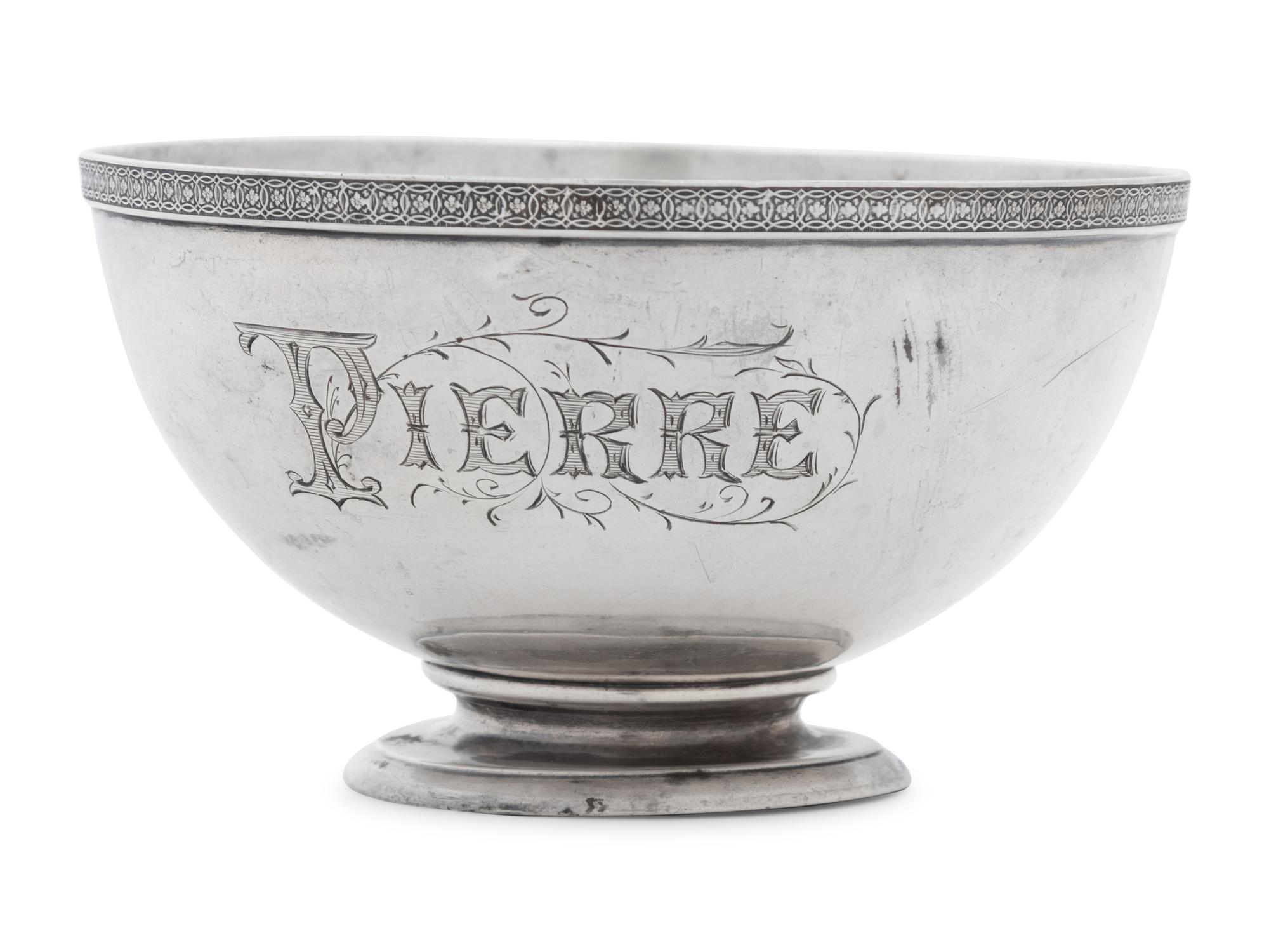 A Tiffany and Co. Silver Bowl Presented to Pierre Lorillard