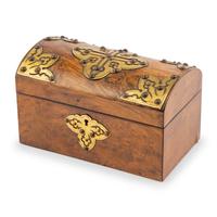 An English Rosewood and Brass Mounted Tea Caddy