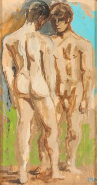 Artist Unknown, , Two Nude Figures