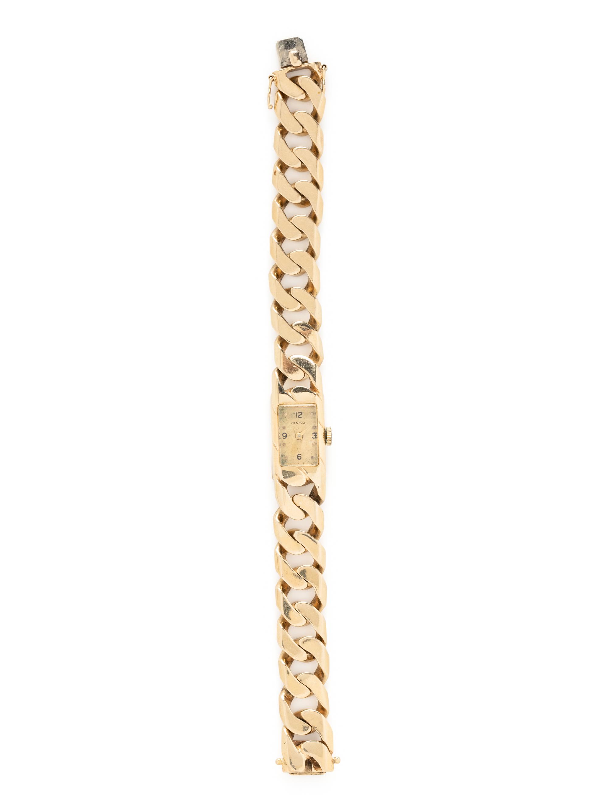 GENEVA, 14K YELLOW GOLD WATCH