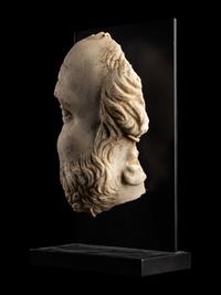 A Roman Marble Fragmentary Portrait Head of a Man