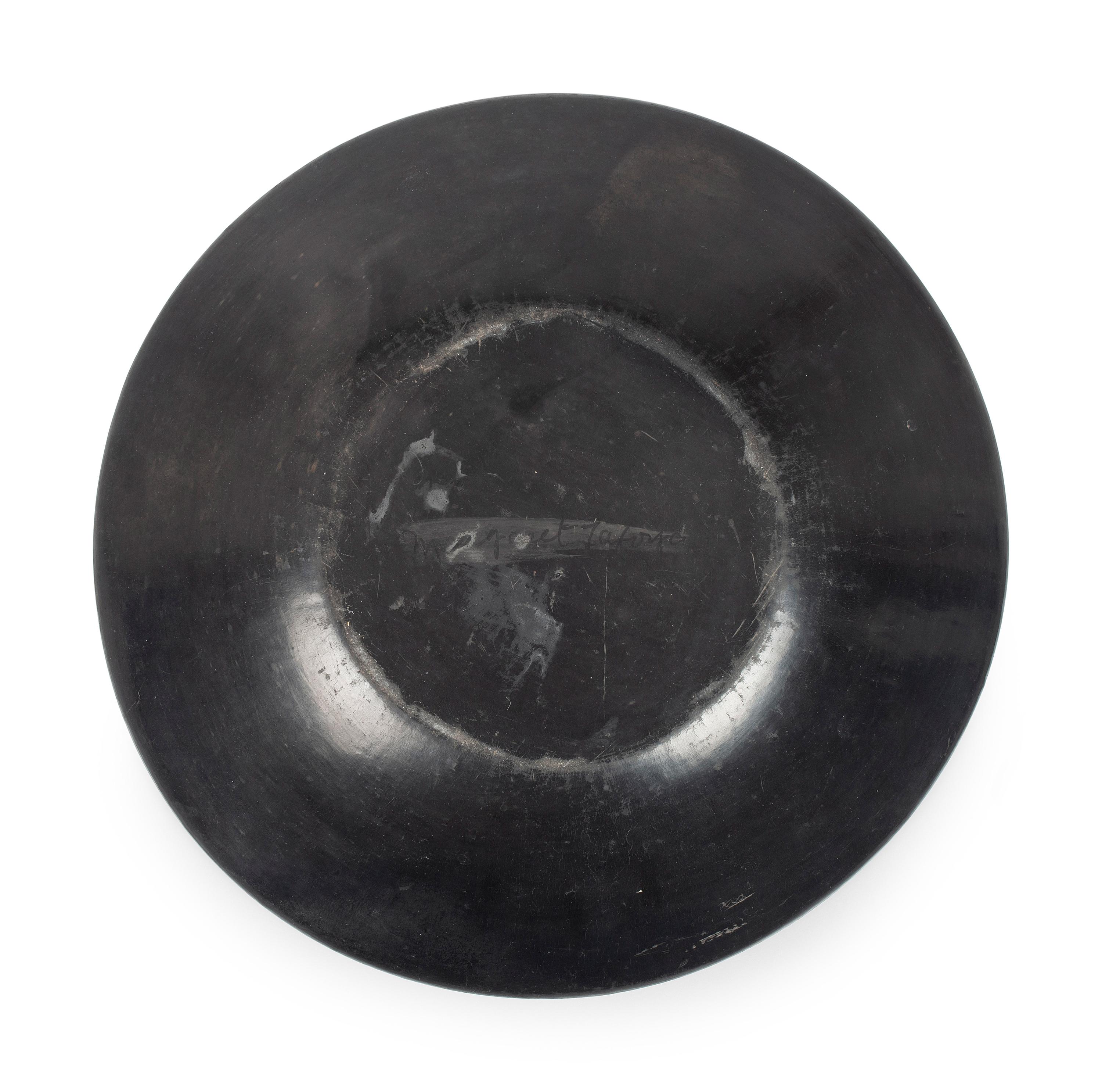 Santa Clara Blackware Pottery Plate