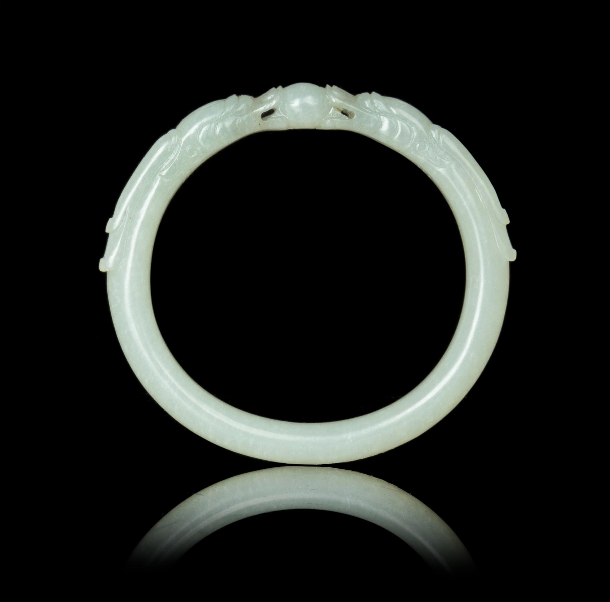 A Near-White Jade Bangle