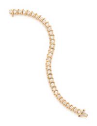 YELLOW GOLD AND DIAMOND BRACELET