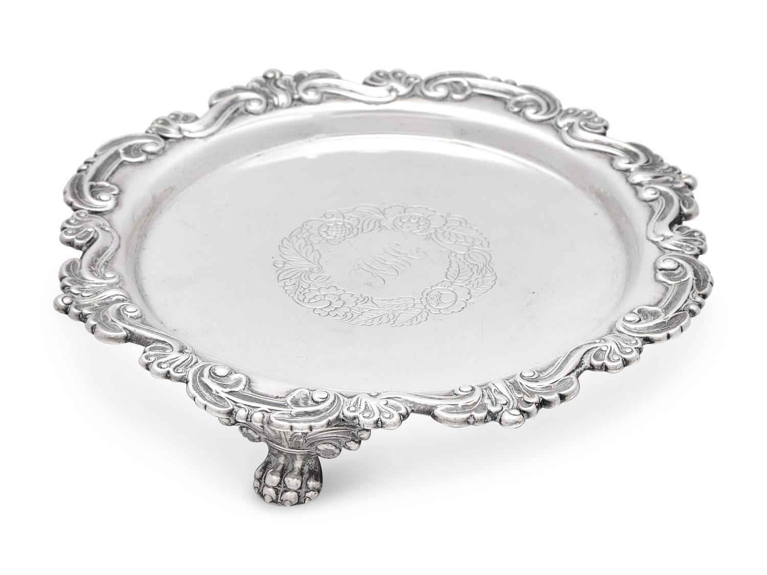 A Small Classical Silver Salver, Thomas Fletcher (1787-1866) & Sidney Gardiner (1787-1828), Active 1811-1827, Philadelphia, PA, Circa 1820s