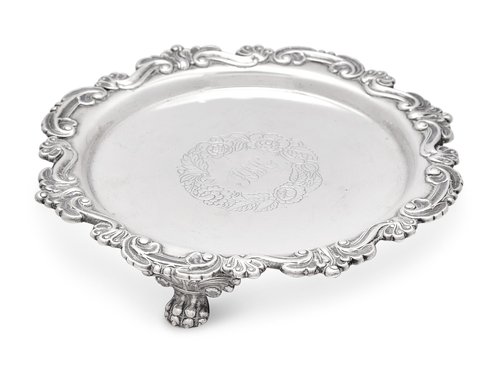 A Small Classical Silver Salver, Thomas Fletcher (1787-1866) & Sidney Gardiner (1787-1828), Active 1811-1827, Philadelphia, PA, Circa 1820s