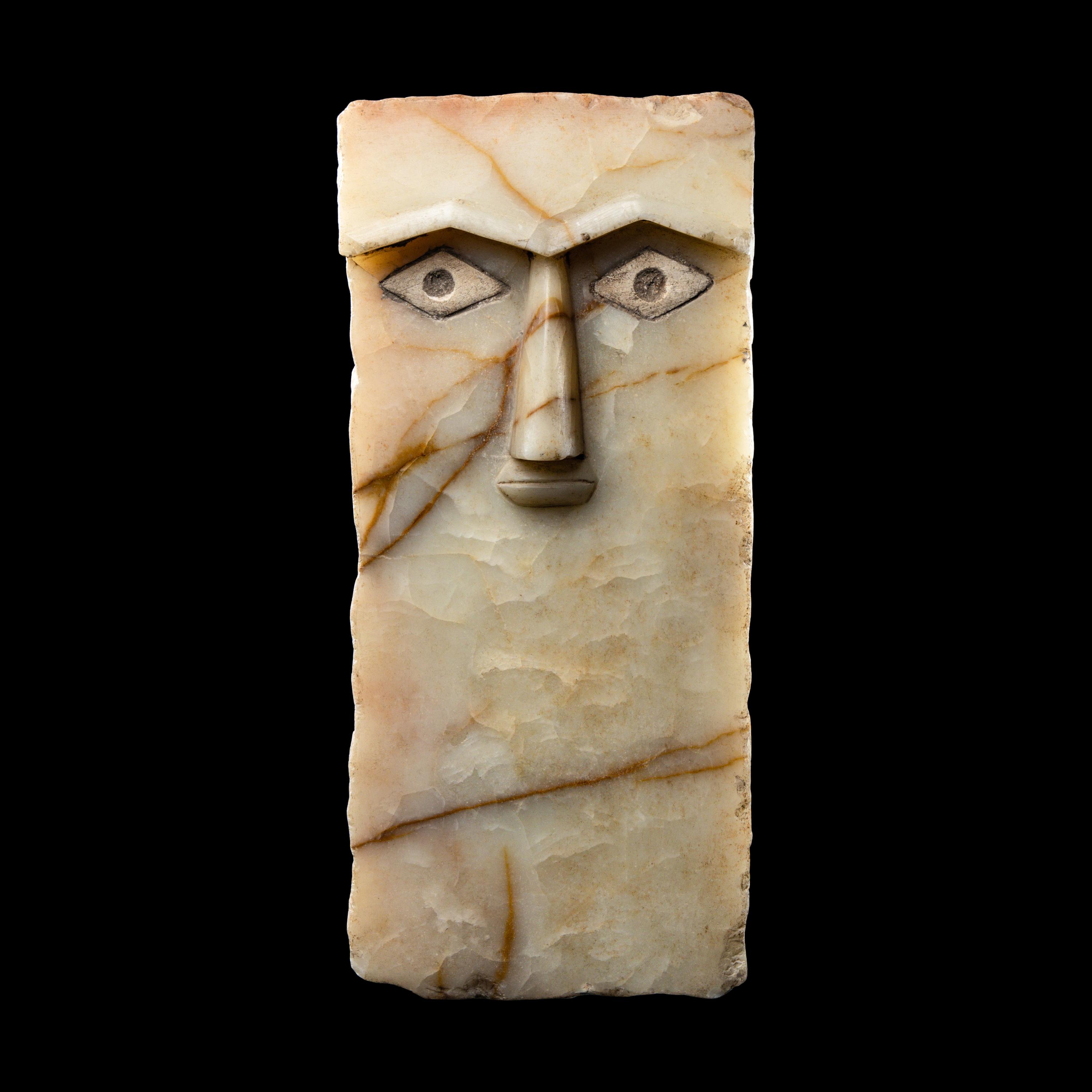 A South Arabian Alabaster Anthropomorphic Stele