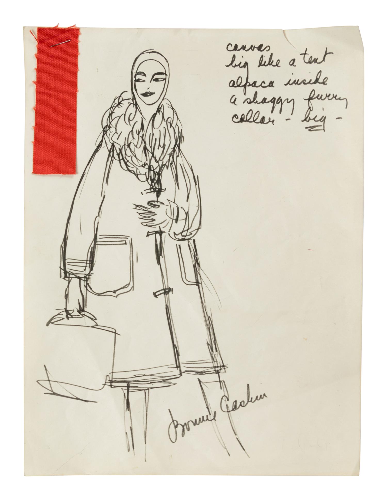 Bonnie Cashin Coat and Top with Sketch, 1960s