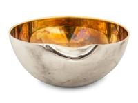A Tiffany and Co. Silver and Vermeil Thumbprint Bowl Designed by Elsa Peretti