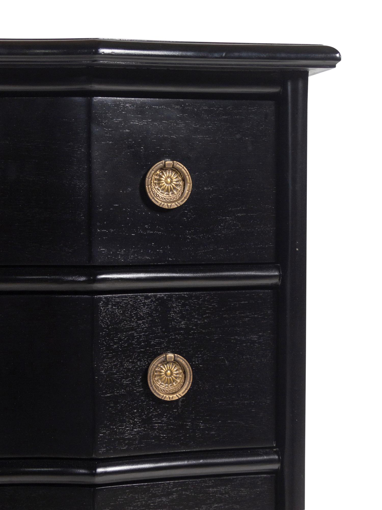 A Pair of Ebonized Chests of Drawers