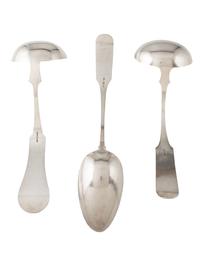 Twelve American Coin Silver Flatware and Serving Articles