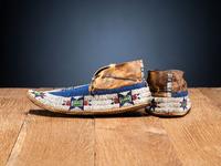 Cheyenne Beaded Hide Moccasins
