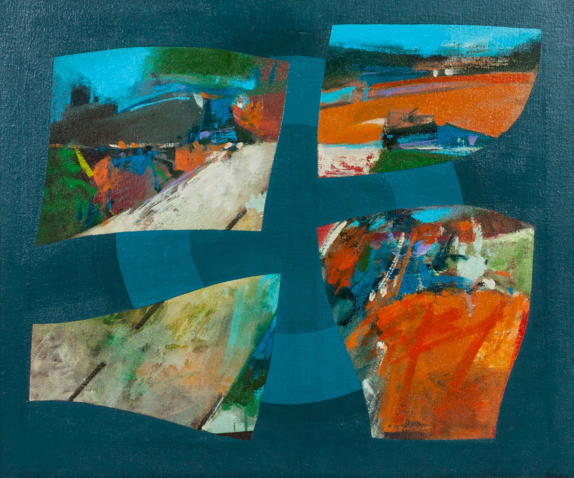 William Quinn, (American, b. 1929), Four-Part Landscape, 1968