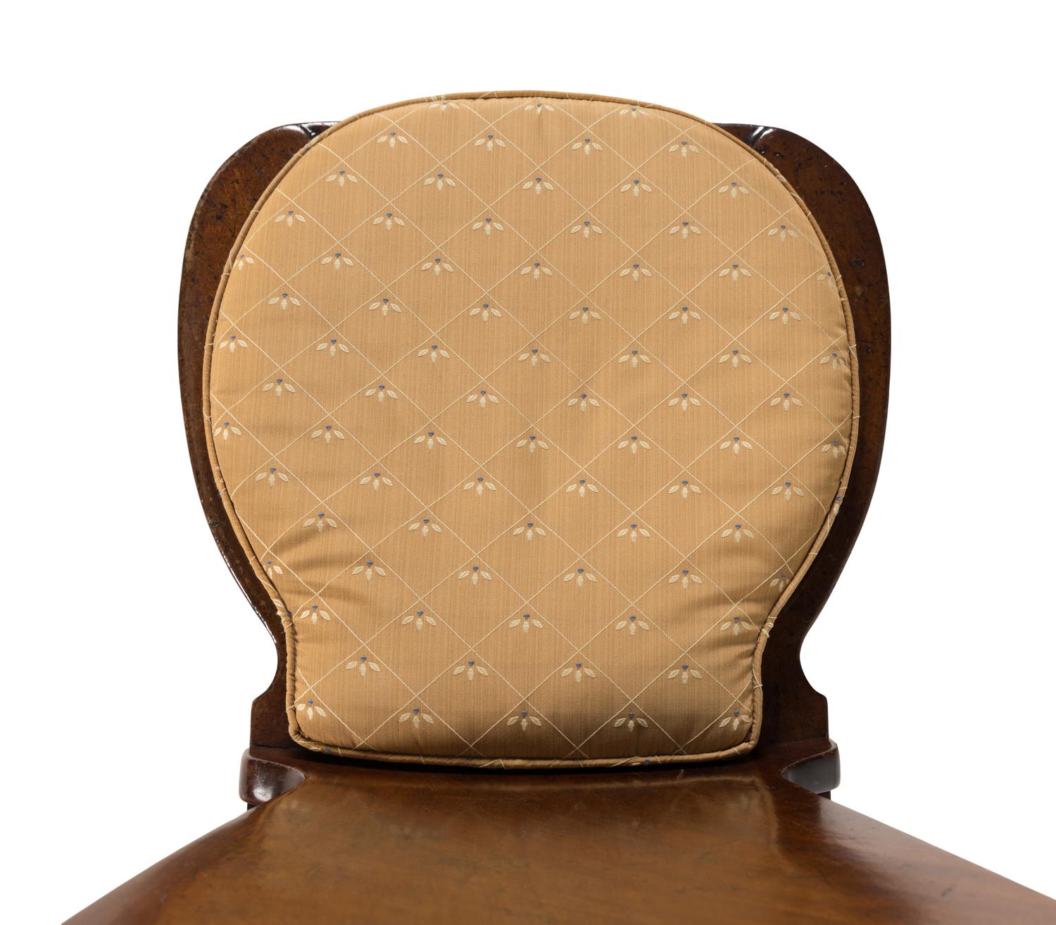 A Pair of George II Mahogany Hall Chairs