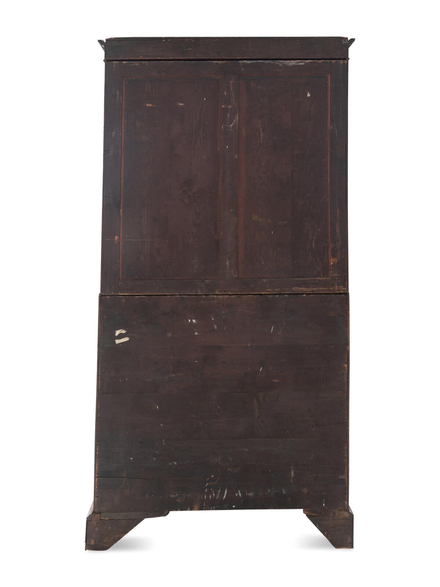 A George III Mahogany Bureau Bookcase
