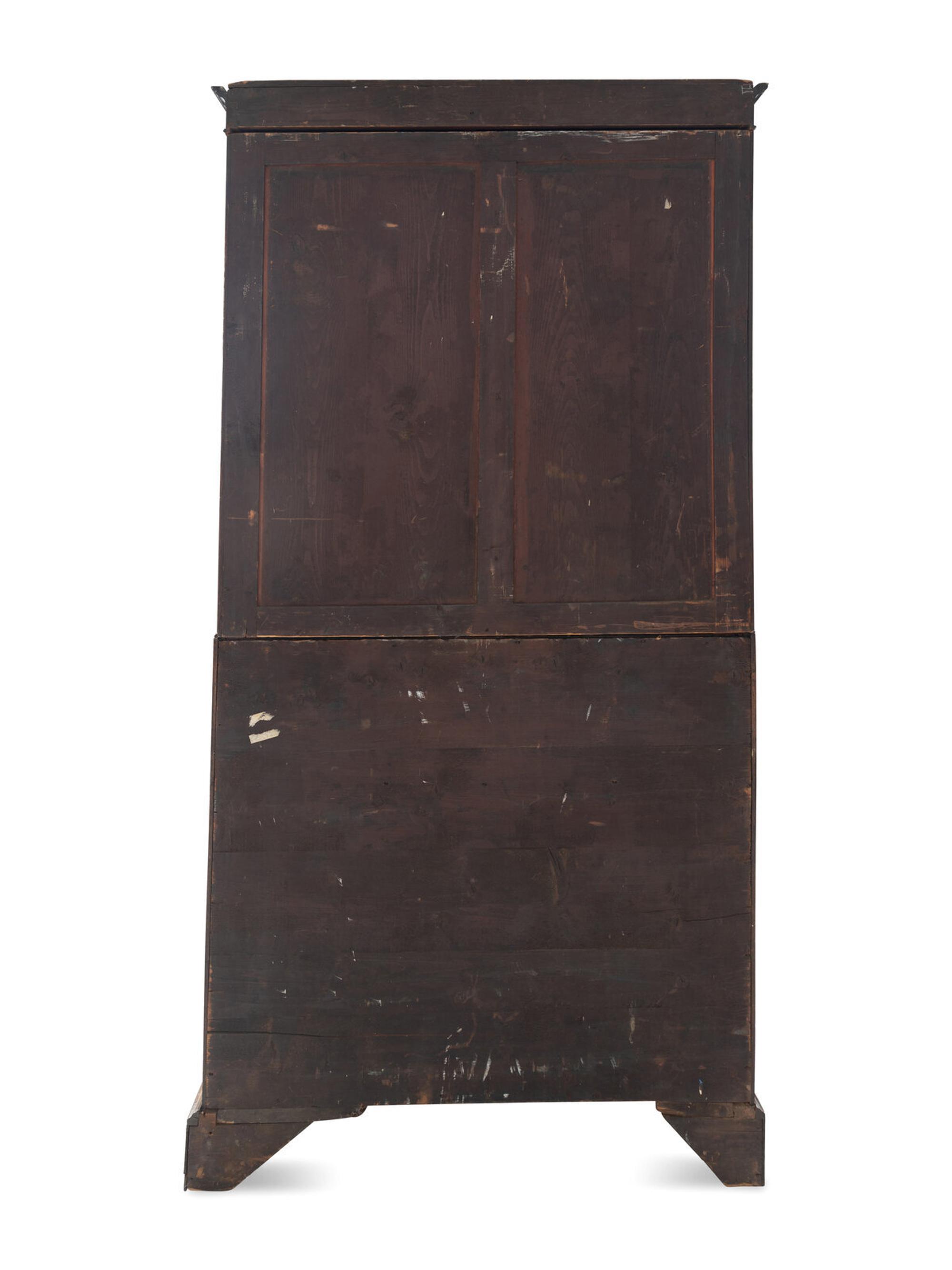 A George III Mahogany Bureau Bookcase