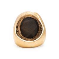 Black Star Sapphire and Yellow Gold Ring