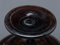 A Blown-Glass Compote in Amber