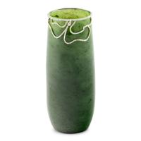 A Nephrite, Platinum and Diamond Mounted Vase