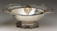 Sterling silver "Chinese Chippendale" mixed metal bowl retailed by bailey, banks, & biddle, late 19th/early 20th century
