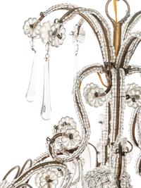 A French Beaded Chandelier in the Style of Maison Baguès