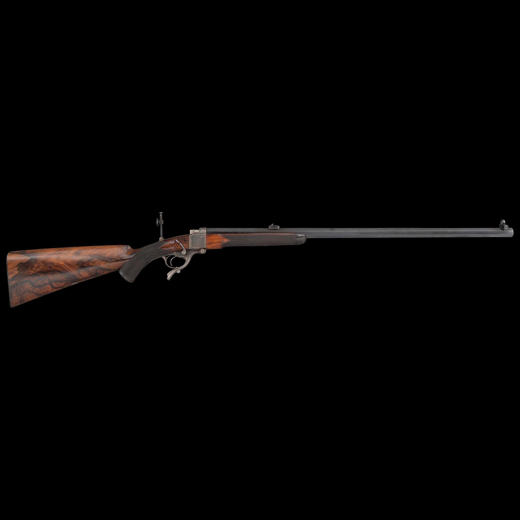 *George Gibbs Farquharson's Patent Small Frame Match Rifle with Side Cocking, Detachable Action and Tang Sight Published in Walter Winfer's "British Single Shot Rifles"