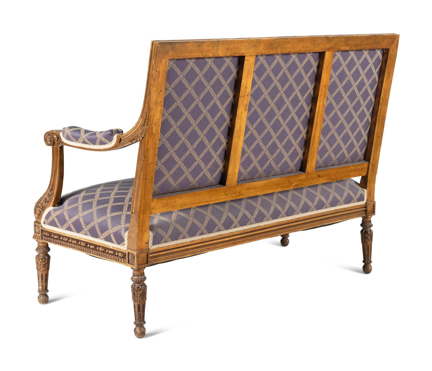 A Louis XVI Style Giltwood Sofa