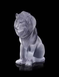 A Lalique Lion Figure
