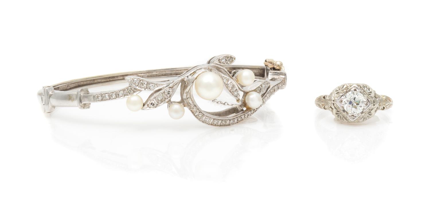 A Collection of Diamond Jewelry, 13.20 dwts.