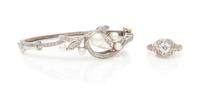 A Collection of Diamond Jewelry, 13.20 dwts.