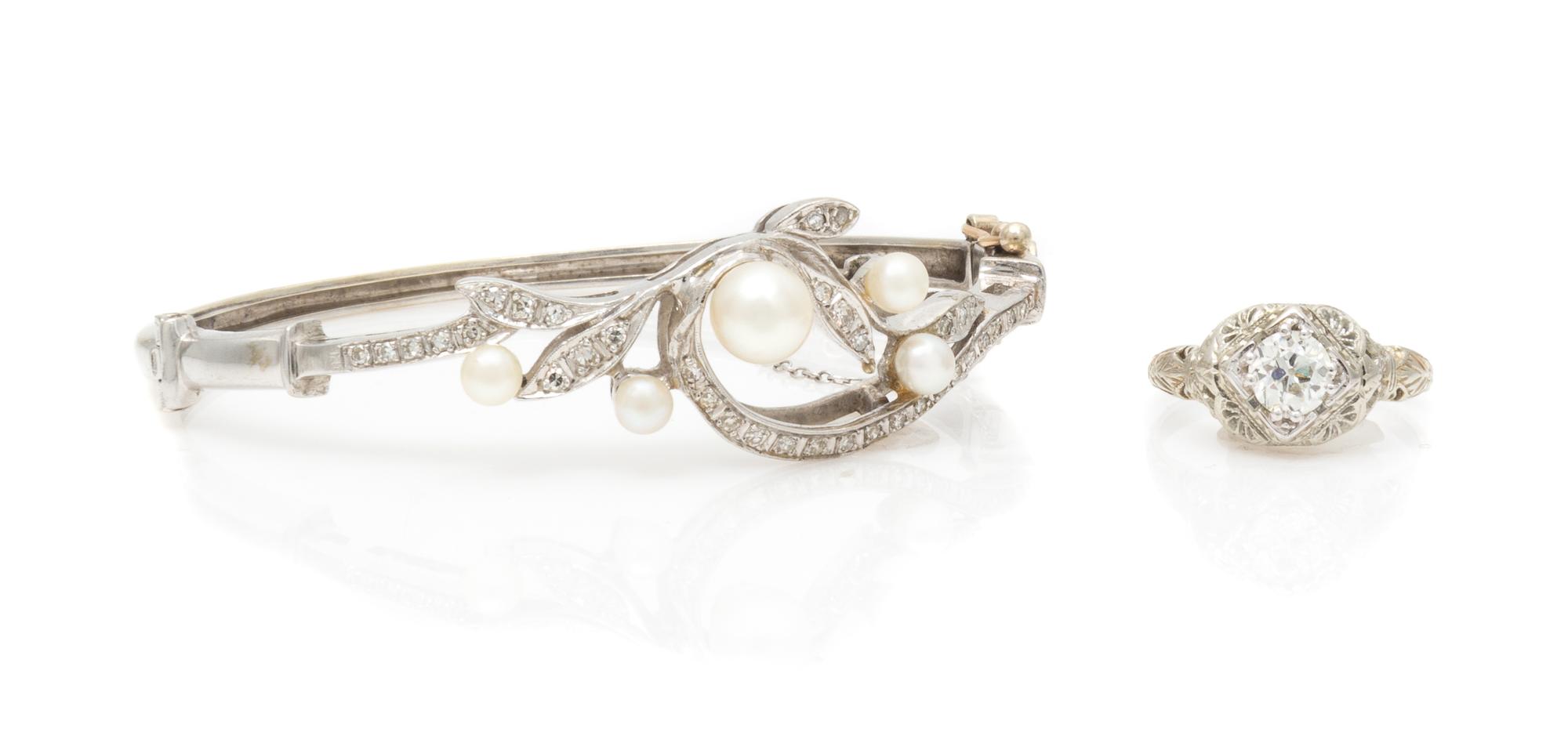 A Collection of Diamond Jewelry, 13.20 dwts.