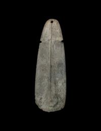 A Costa Rican Jade Figural Celt Pendant
