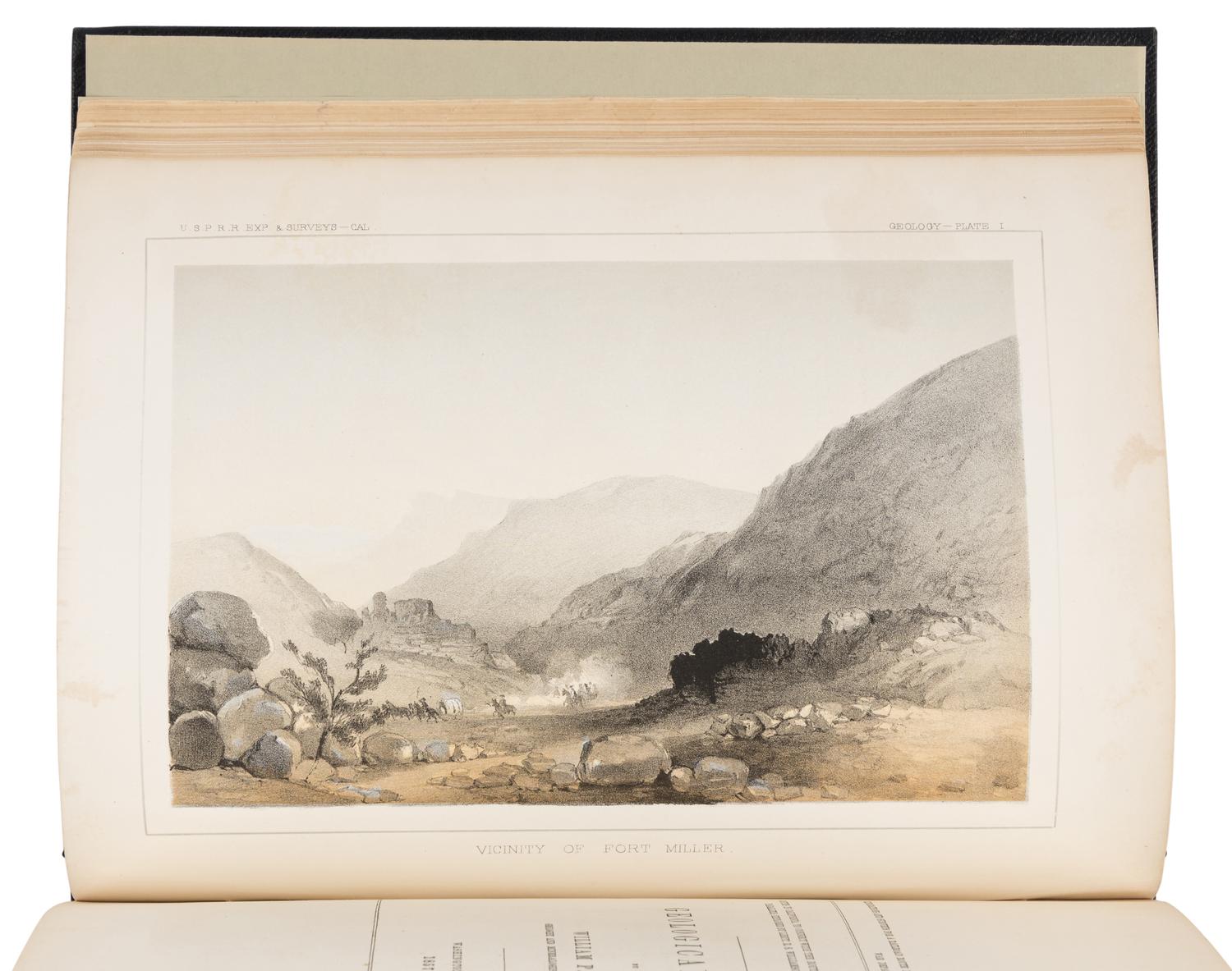 [PACIFIC RAILROAD SURVEY]. Reports of Explorations and Surveys, to Ascertain the Most Practicable and Economical Route for a Railroad from the Mississippi River to the Pacific Ocean.. . Washington: Beverley Tucker, A.O.P. Nicholson, Thomas H. Ford, 1855-1860.