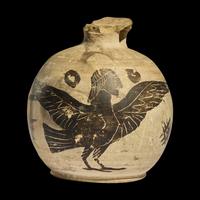 A Corinthian Black-Figured Aryballos with Siren