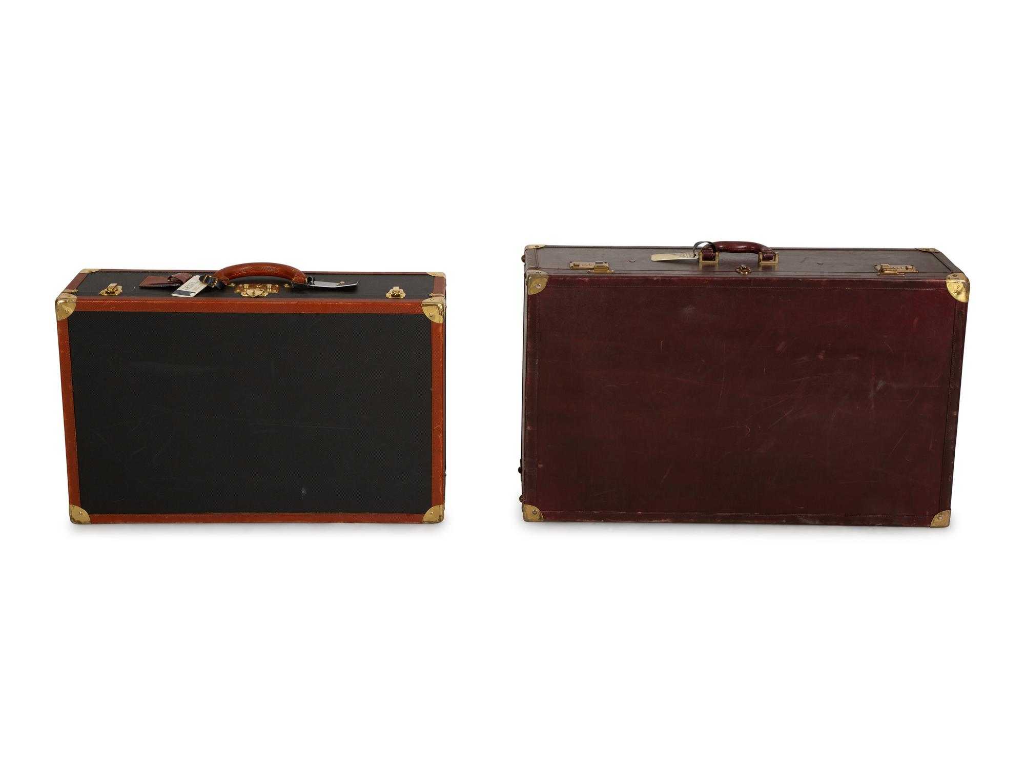 Two Bottega Veneta Suitcases and a Gucci Leather Garment Bag