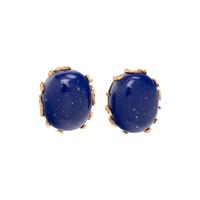 YELLOW GOLD AND LAPIS LAZULI EARCLIPS