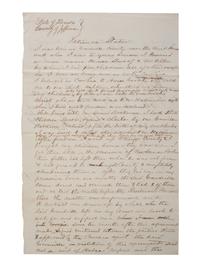 [SLAVERY & ABOLITION]. SLATER, Patience. Document signed by formerly enslaved woman detailing her personal history. Jefferson County, FL, 2 October 1868.