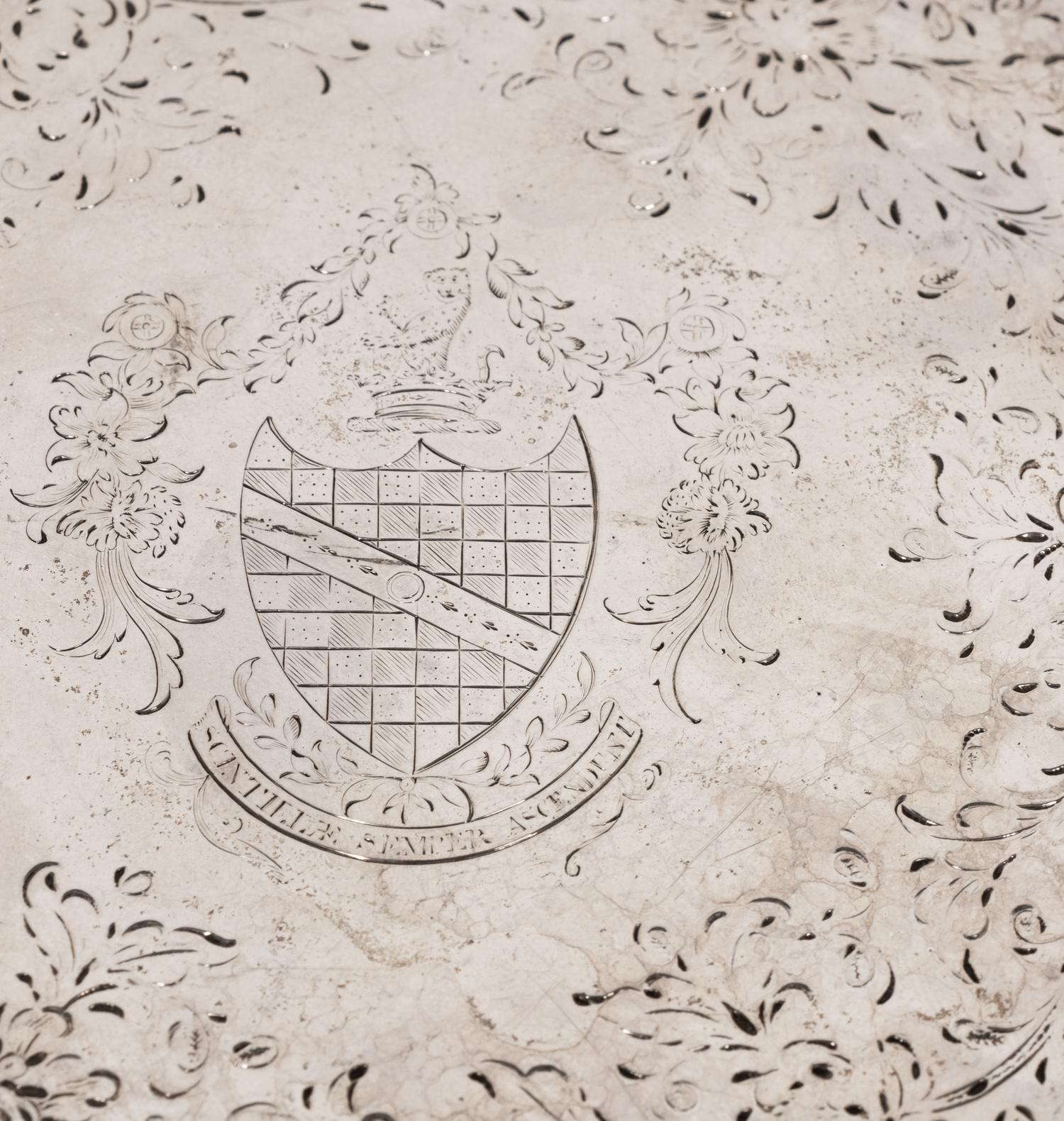 An 18th Century English Silver Salver