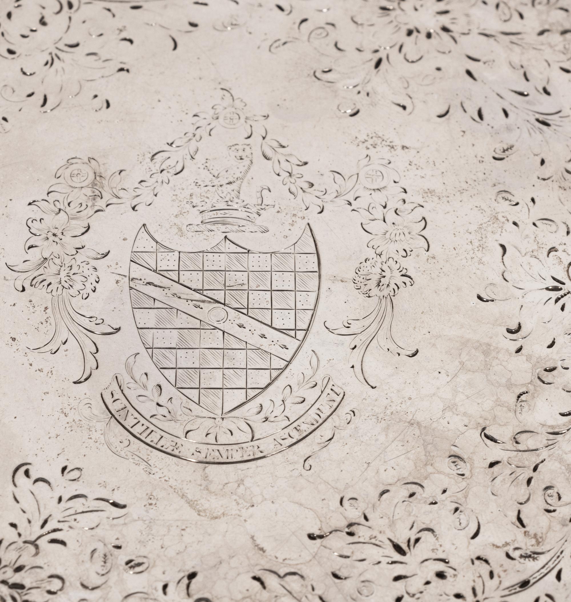 An 18th Century English Silver Salver