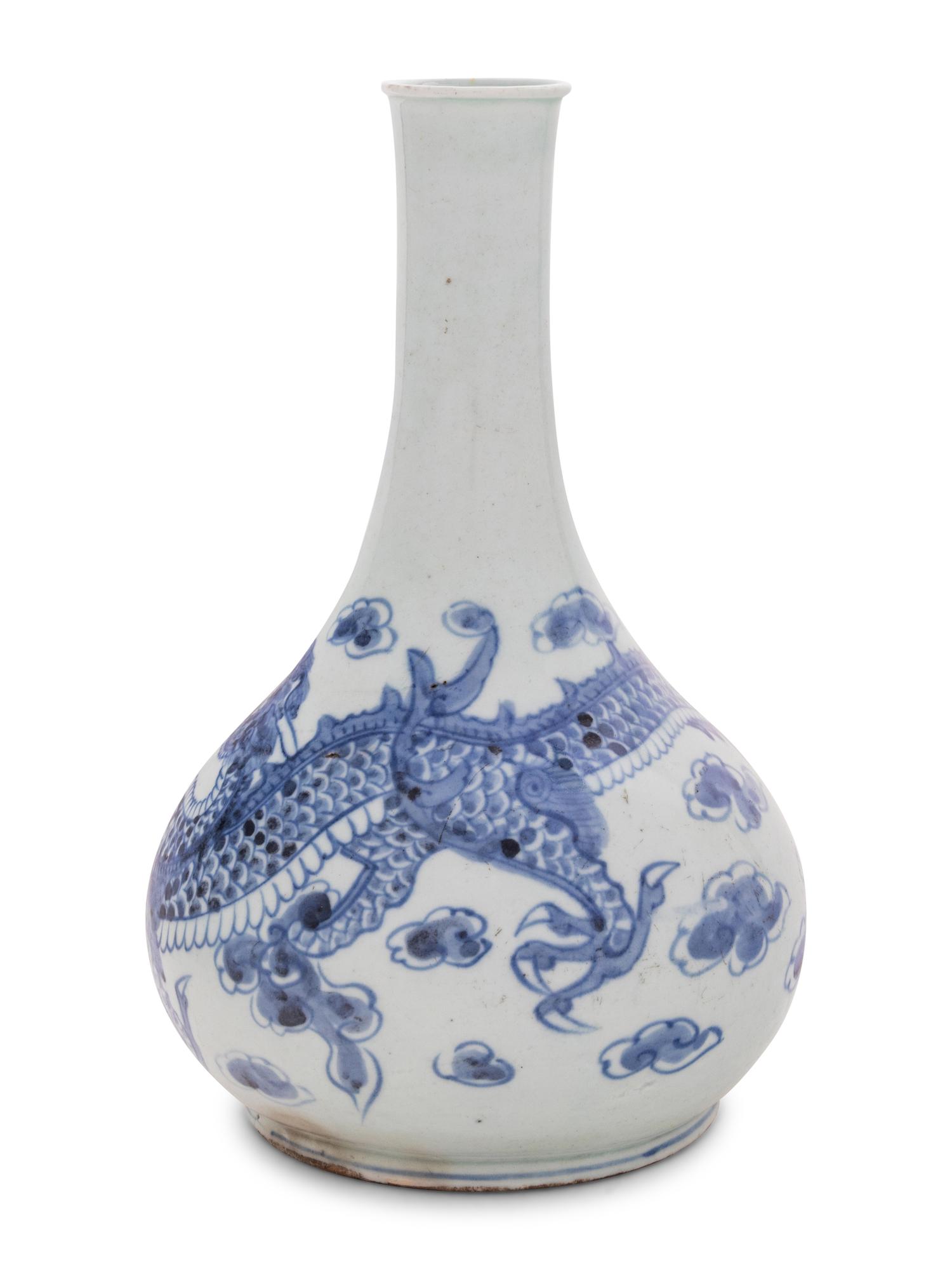 A Korean Blue and White Porcelain Vase