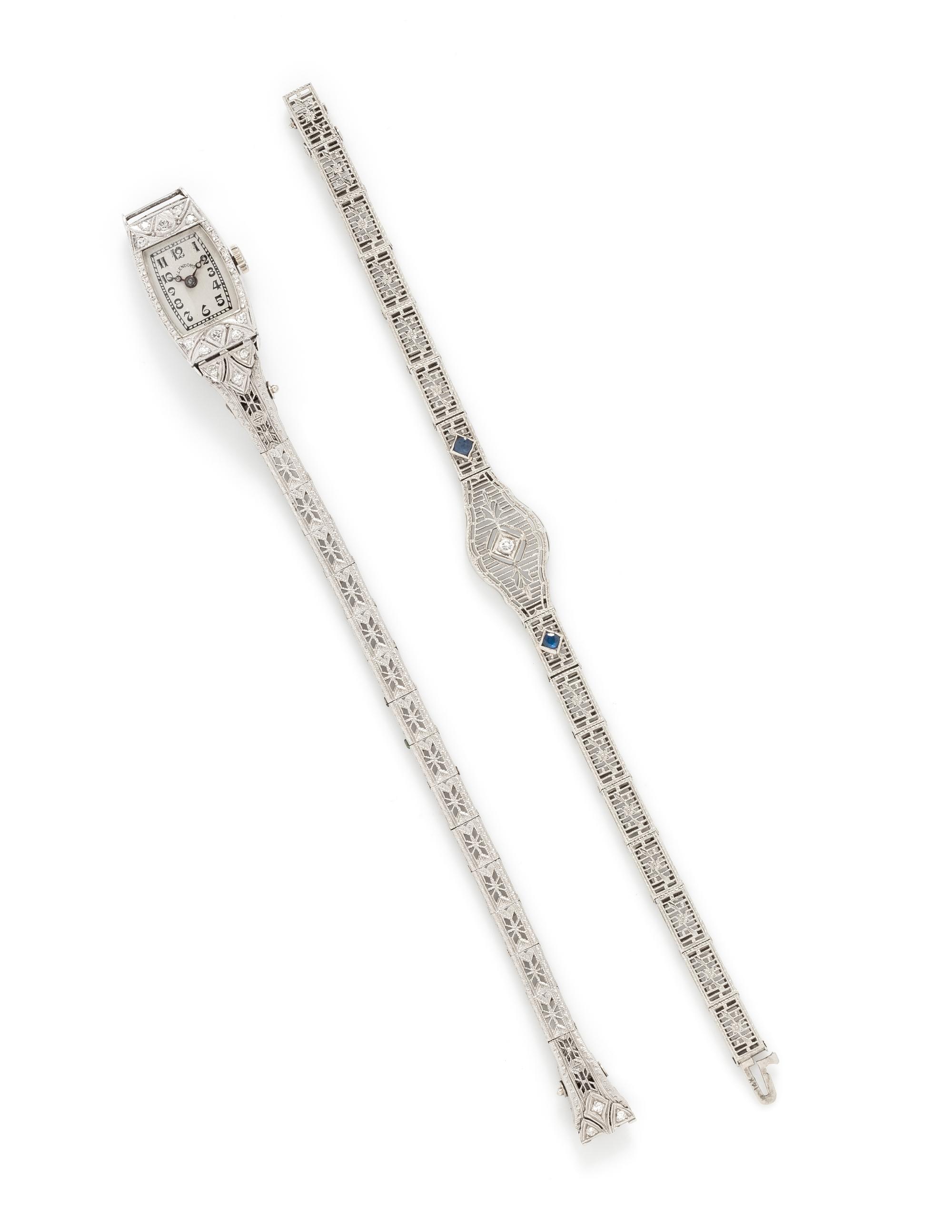 COLLECTION OF WHITE GOLD AND DIAMOND JEWELRY