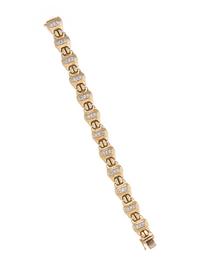 BICOLOR GOLD AND DIAMOND BRACELET