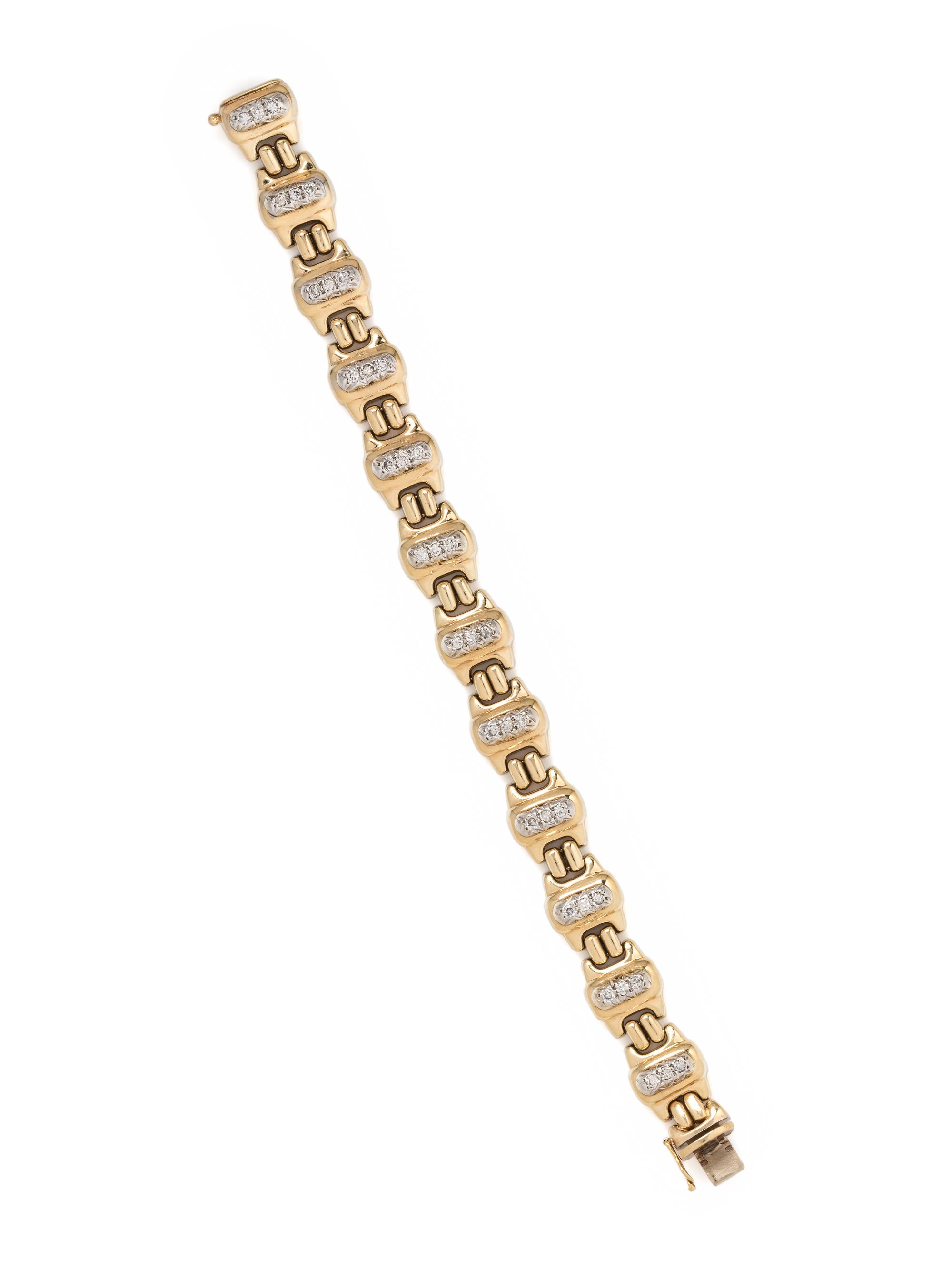 BICOLOR GOLD AND DIAMOND BRACELET