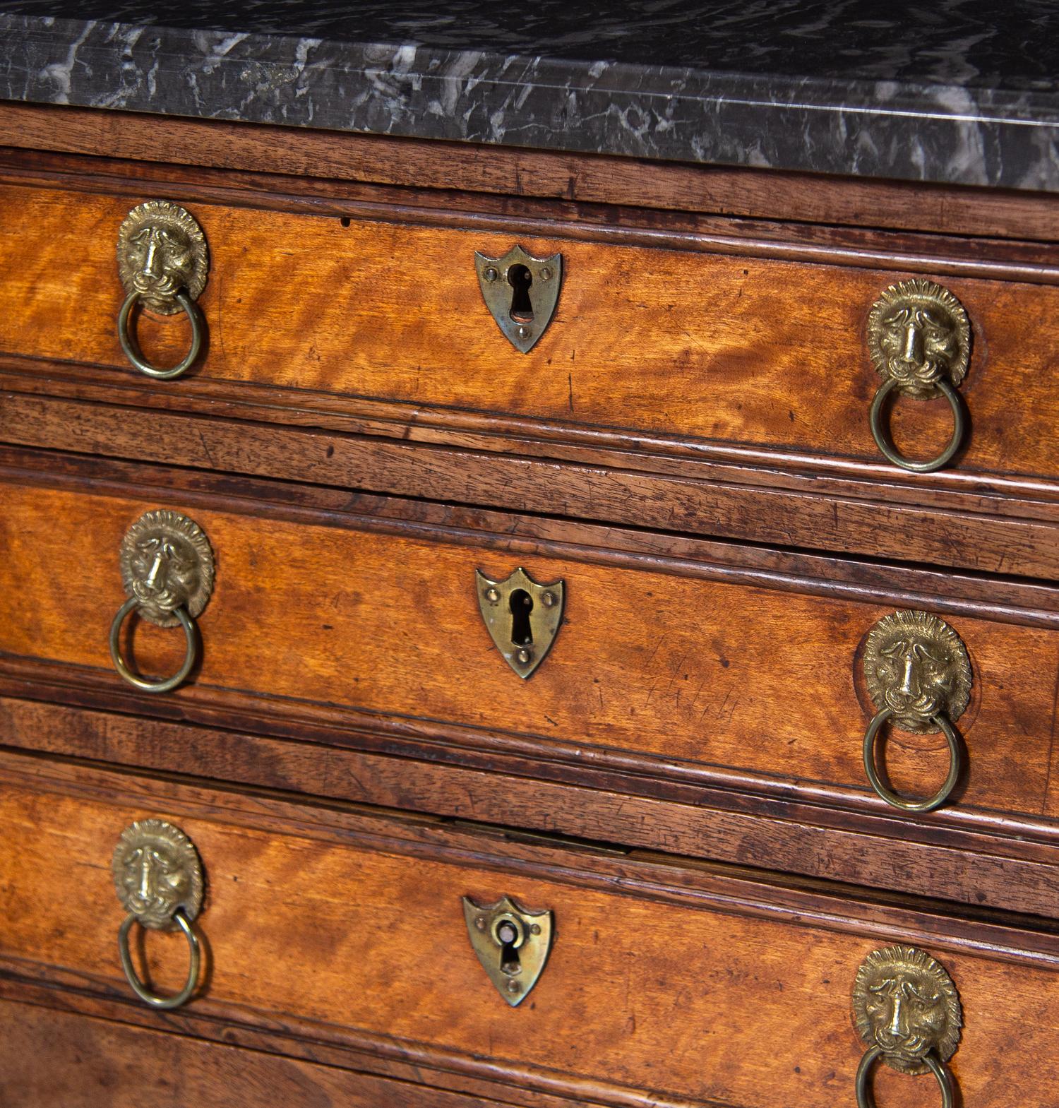 A Louis XVI Marble-Top Diminutive Commode