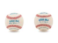 Two Hall of Fame Pitcher Signed Baseballs (Randy Johnson, Nolan Ryan)